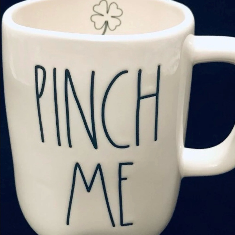 Rae Dunn Cream Mug with Black Text - Pinch Me
